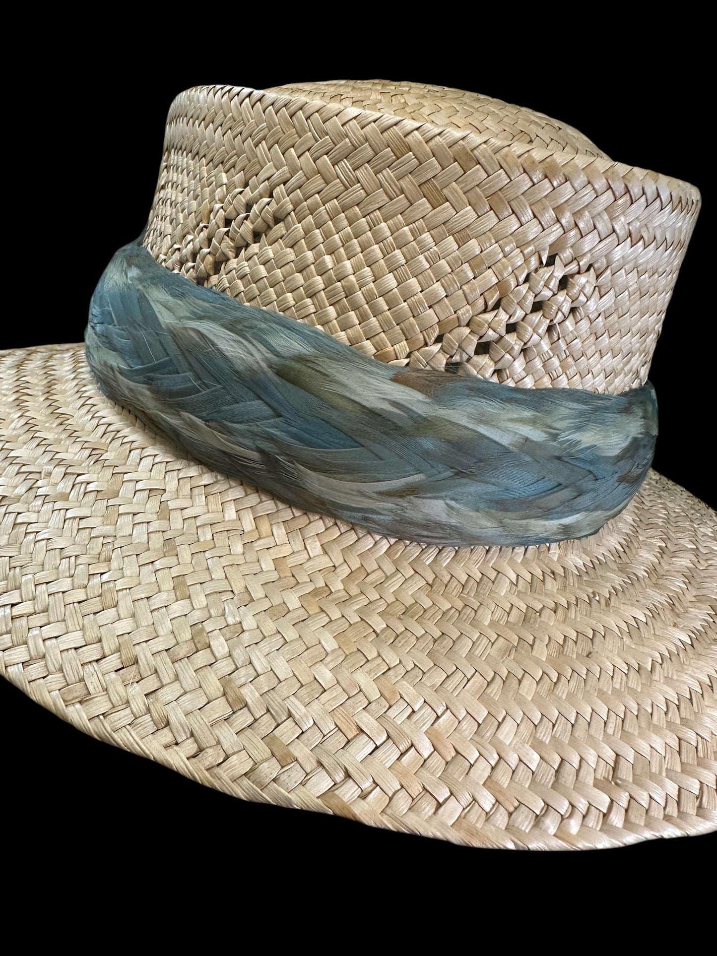 Lei Koena 'Elua Humu Papale (feather hatband) 2nd cuts