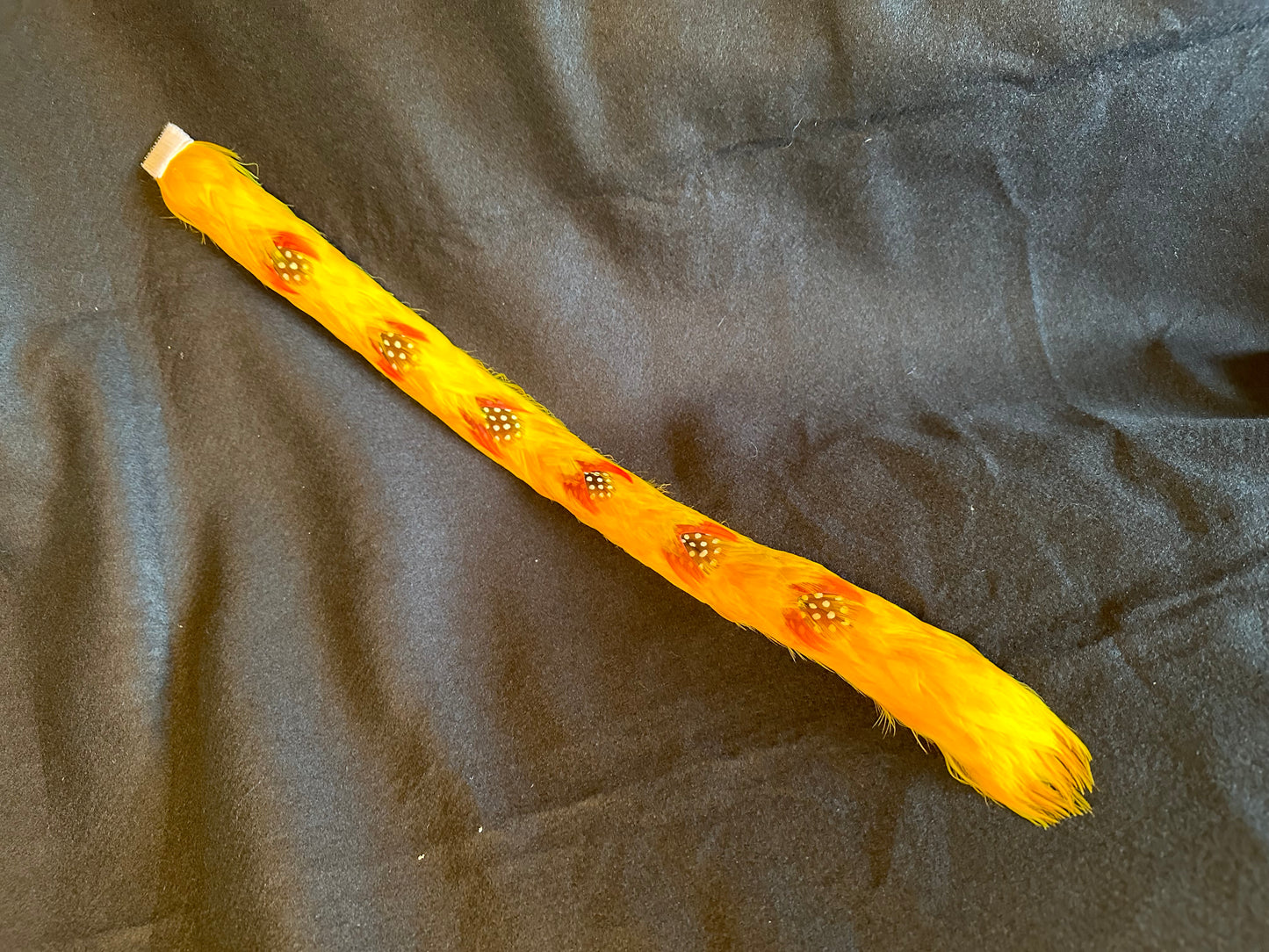 Bright Ilima 2nd cut goose with guinea hen accent humu papale (feather hat band)