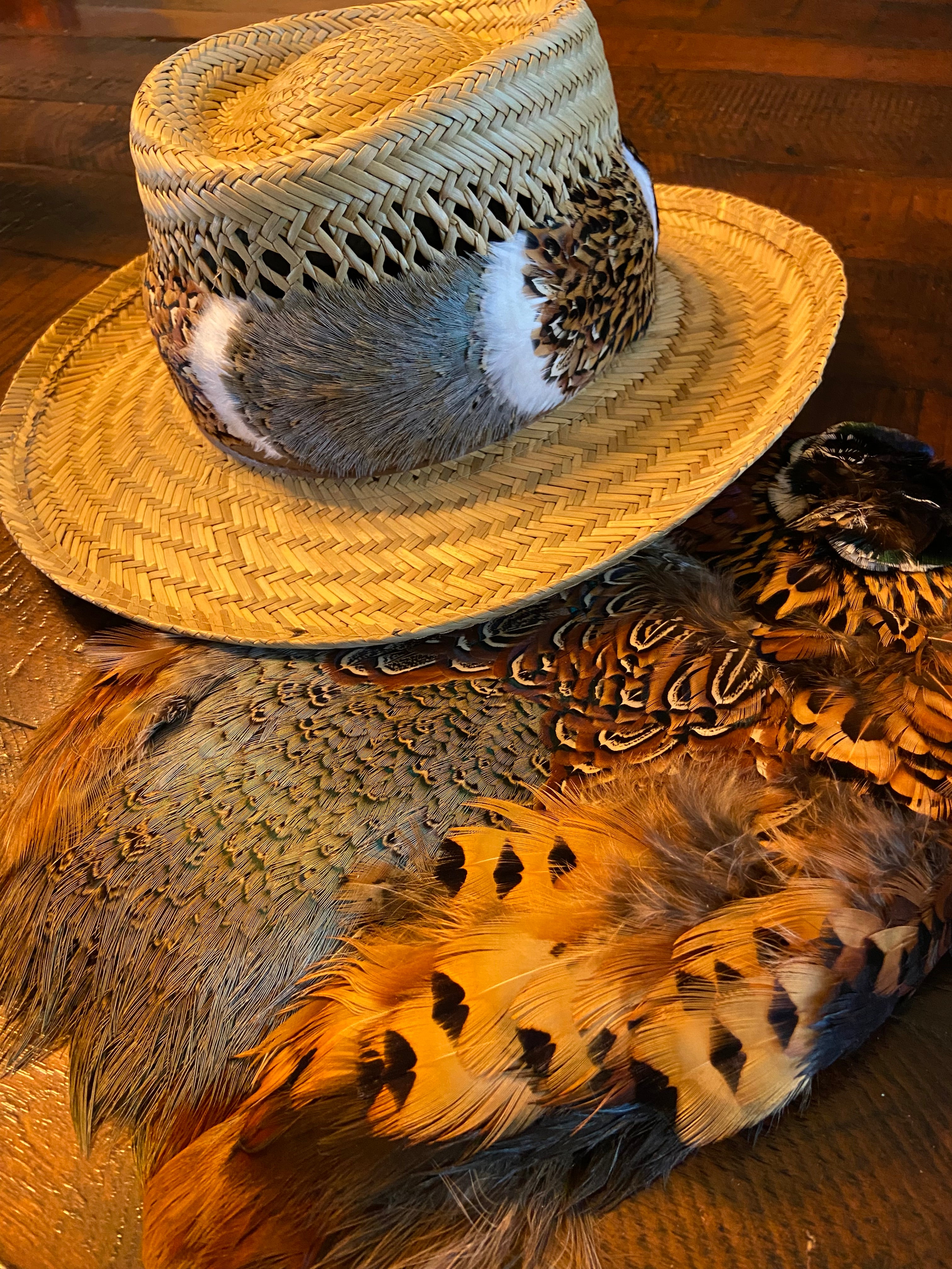 24 Ringneck Pheasant Humu Papale (feather hat band) – Na Hulu Arts