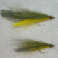 3-1/2" and 2-1/2" Deceiver salt water fishing flies