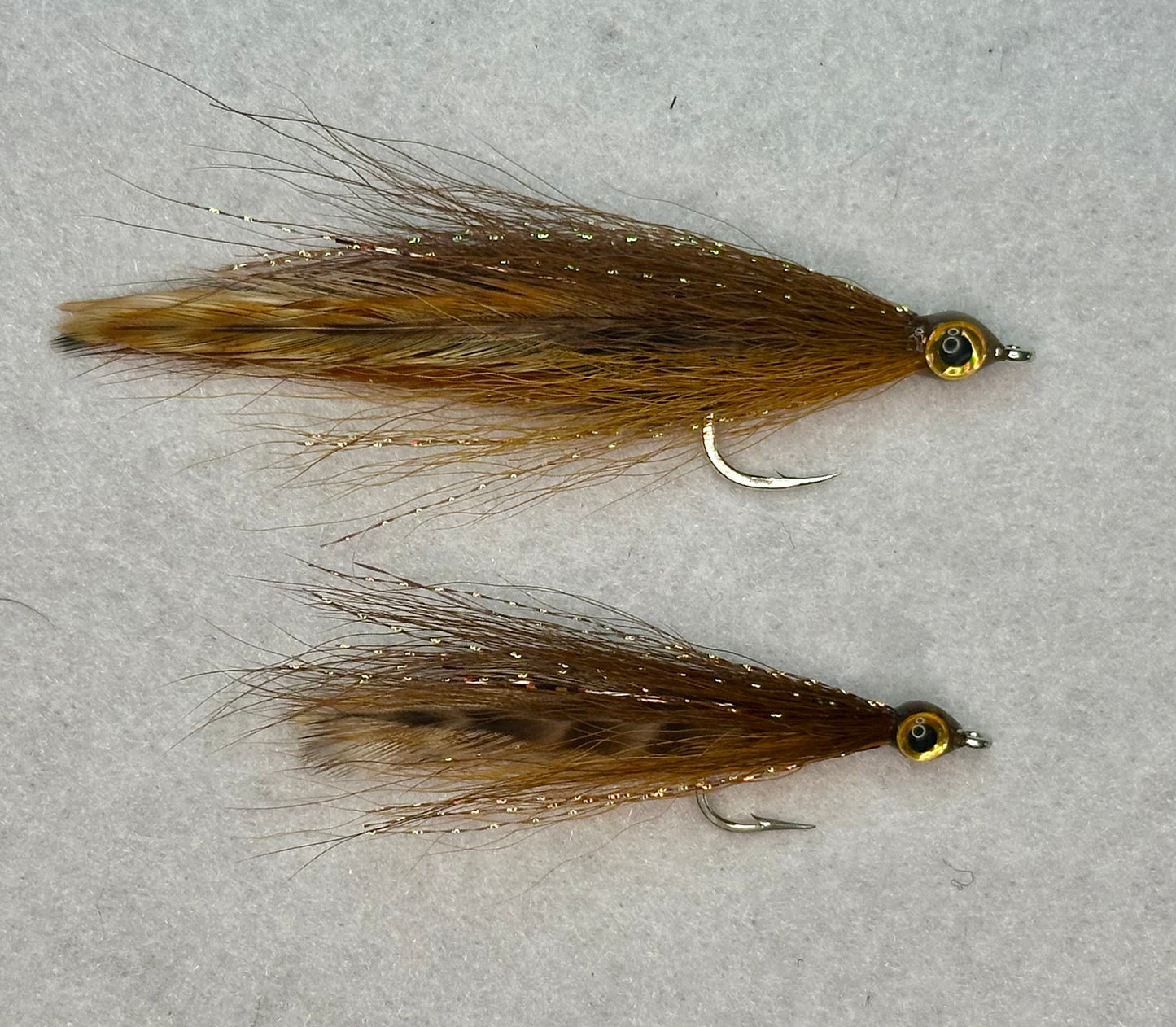 3-1/2" and 2-1/2" Deceiver salt water fishing flies