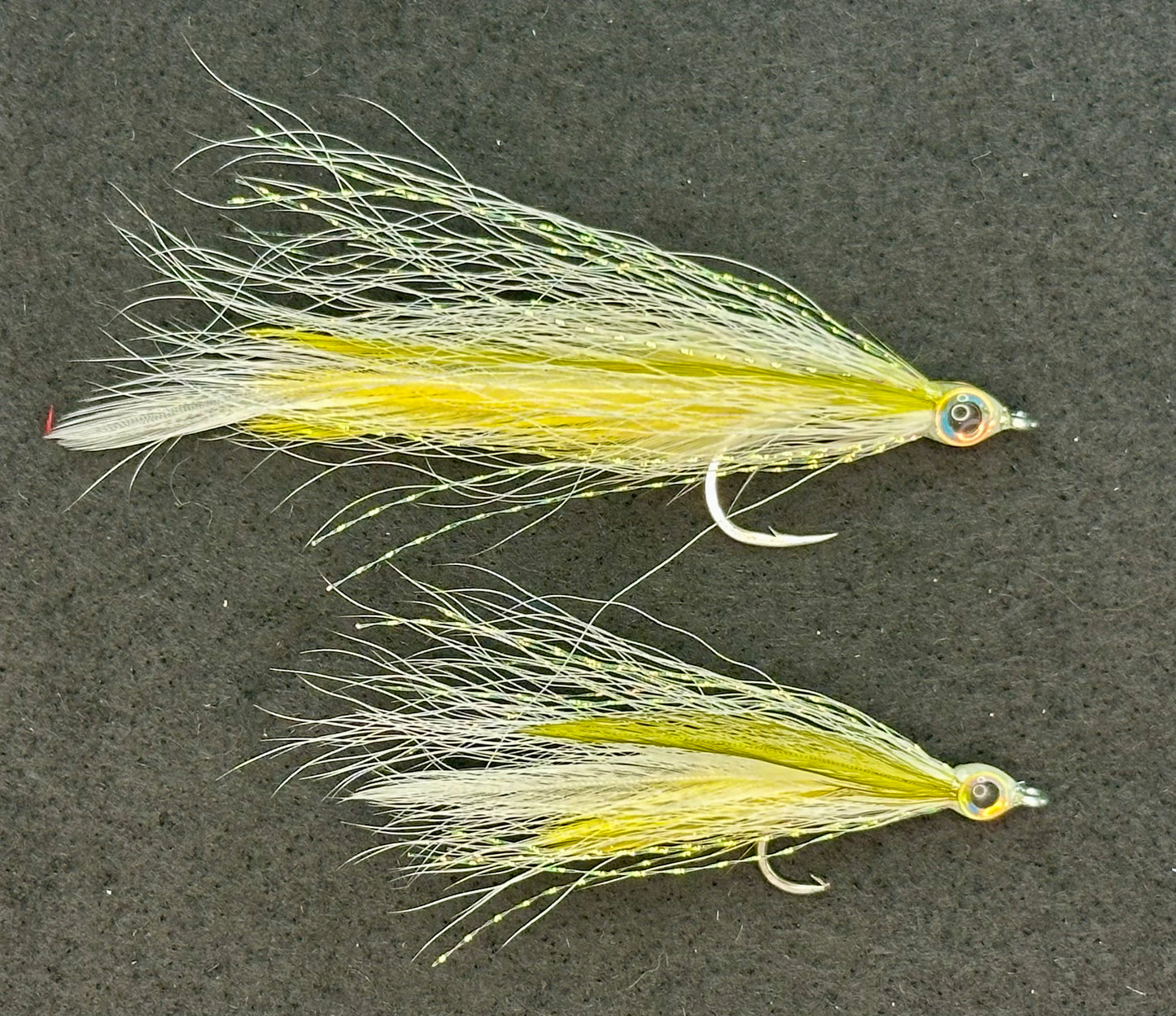 3-1/2" and 2-1/2" Deceiver salt water fishing flies