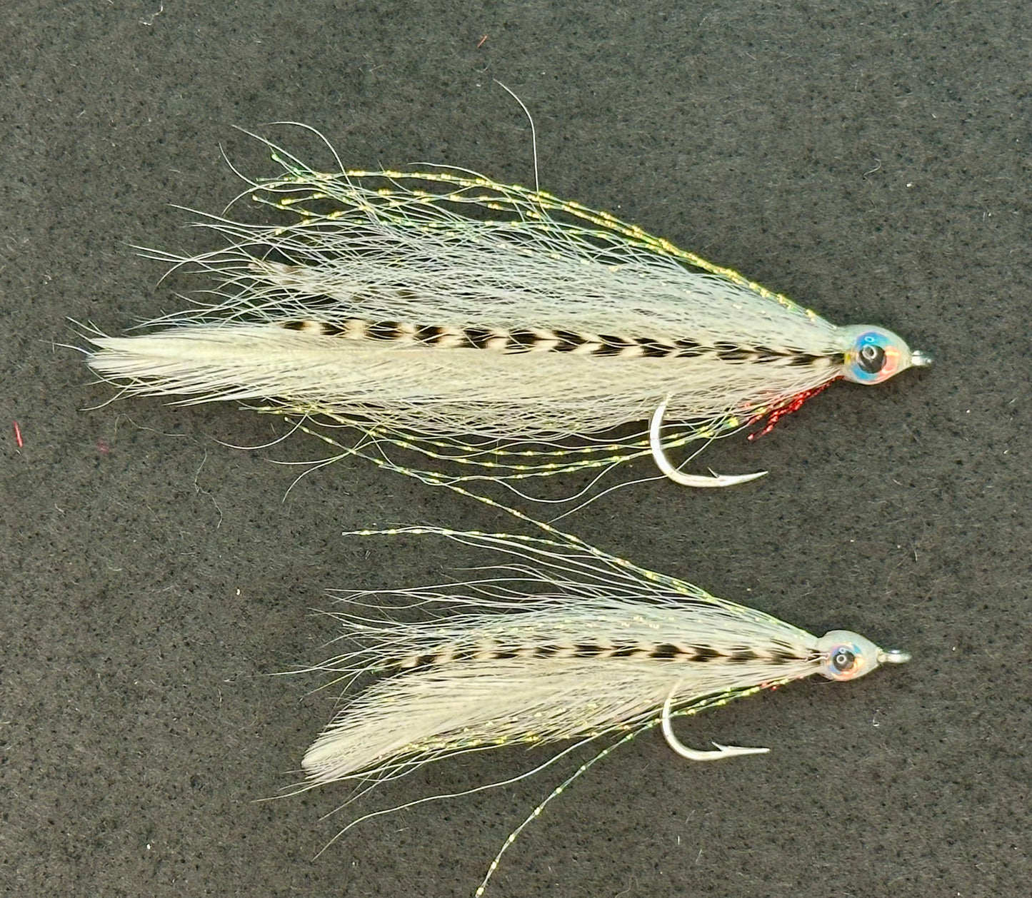 3-1/2" and 2-1/2" Deceiver salt water fishing flies