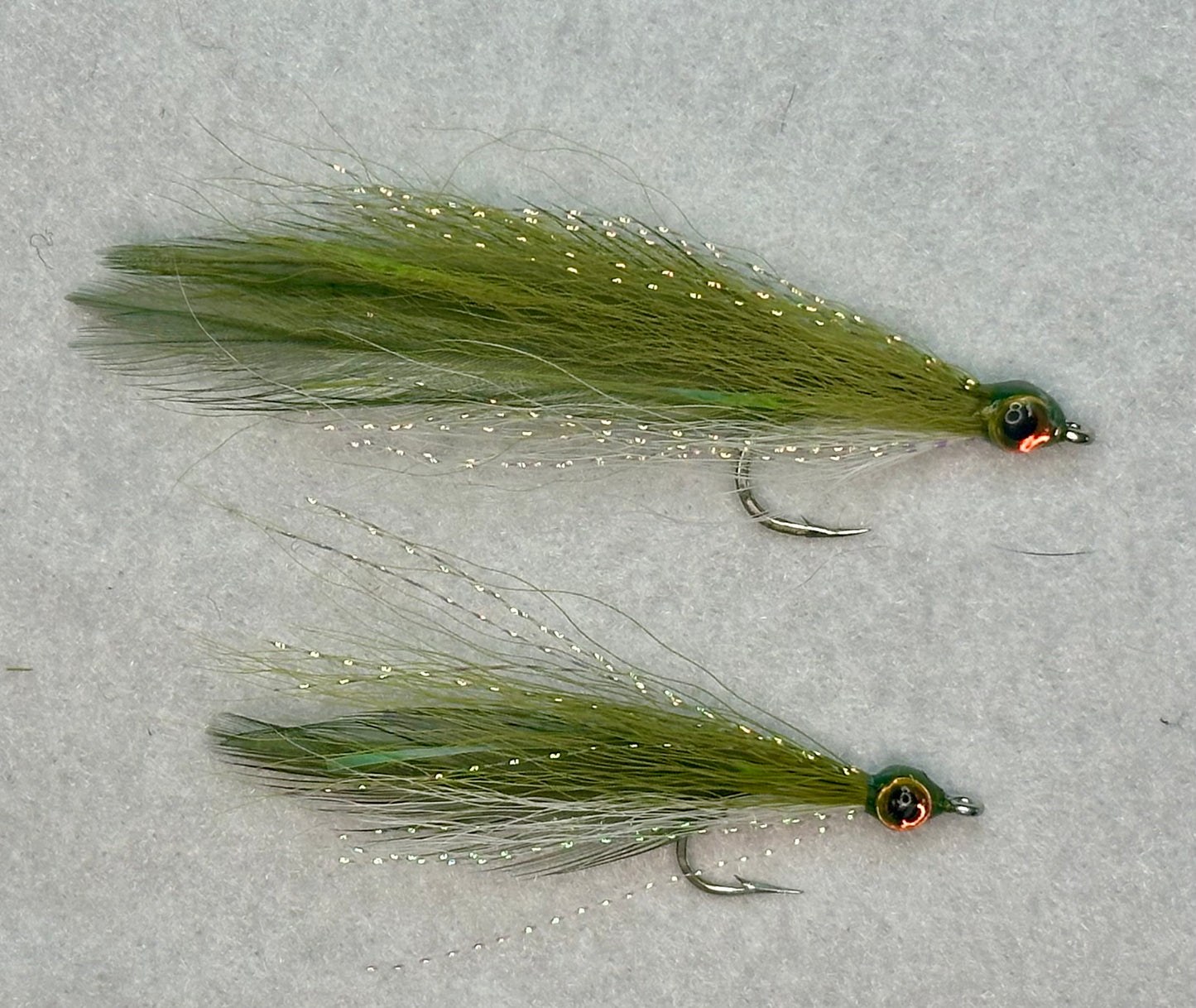 3-1/2" and 2-1/2" Deceiver salt water fishing flies