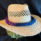 Purple and Navy Blue Lei Hulu (feather lei) Ekolu (2nd cut)