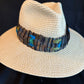 Turkey with Gold Peacock "penny" accents humu papale (feather hat band)