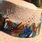 Anuenue (rainbow) humu papale (feather hat band)