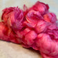 Custom-dyed Plums & Pink goose coquille feathers