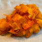 Custom-dyed Yellow & Orange Goose Coquille Feathers