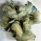 Custom-dyed Green Goose Coquille Feathers