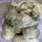 Custom-dyed Green Goose Coquille Feathers