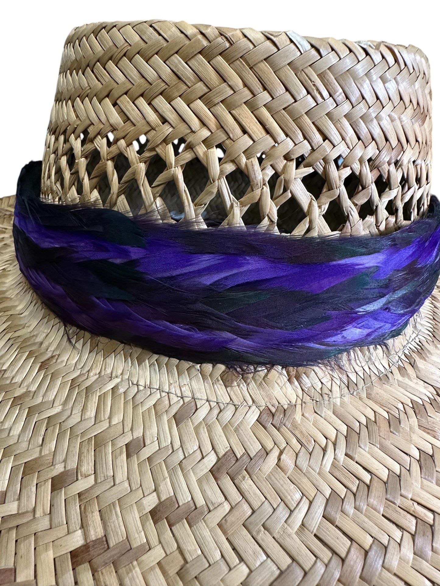 Lei Koena 'Elua Humu Papale (feather hatband) 2nd cuts