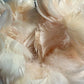 Custom-dyed Plums & Pink goose coquille feathers