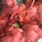 Custom-dyed Plums & Pink goose coquille feathers
