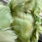 Custom-dyed Green Goose Coquille Feathers