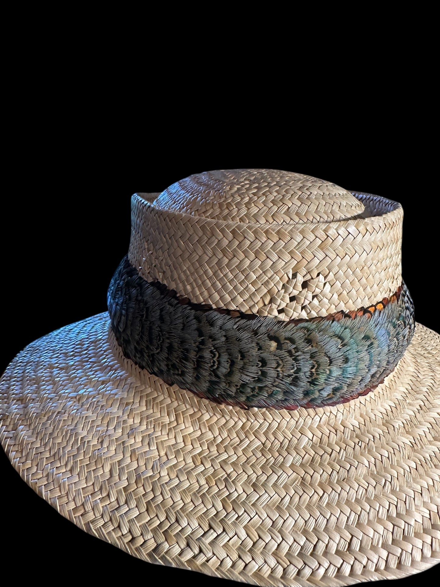 24" Hilo Style Ringneck Pheasant Humu Papale (feather hat band)