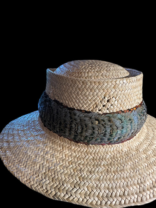 24" Hilo Style Ringneck Pheasant Humu Papale (feather hat band)