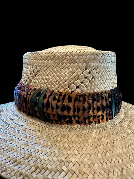 24-1/2" Gold Tip Ringneck w/Bronze Golden Pheasant Humu Papa (feather hat band)