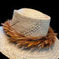 22" Red Rooster Hackle lei kamoe
