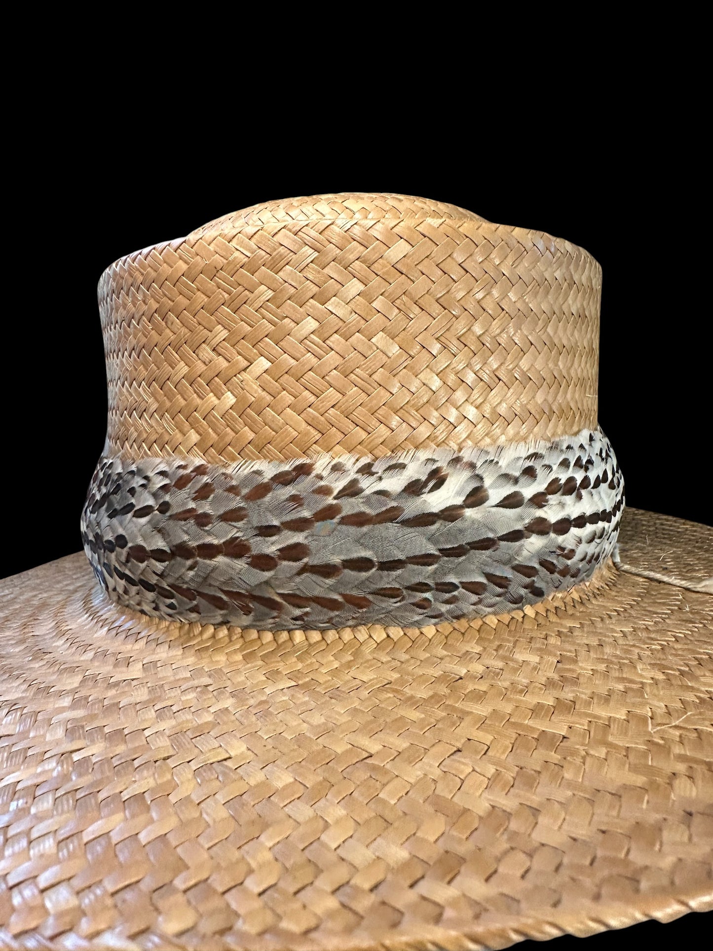 24" Francolin Fade Humu Papale (feather hatband)