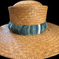 24" custom dyed goose in "sage" humu papale (feather hat band)