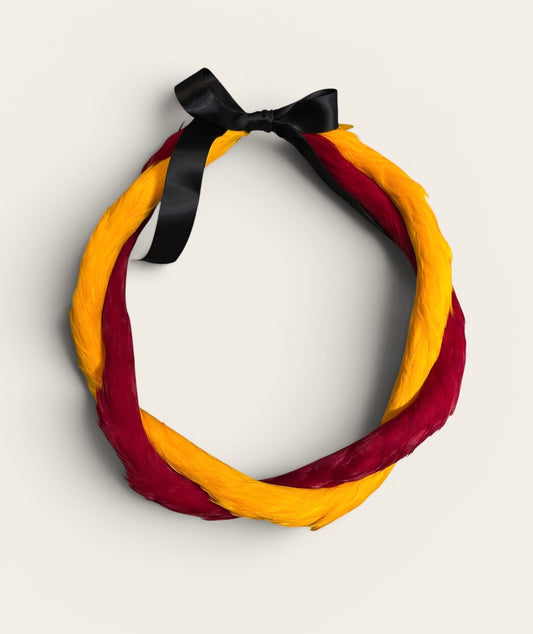 26" Double strand 2nd cut kamoe lei hulu (feather lei)