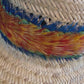 25" LEHUA - Hilo style blue/gold peacock and golden pheasant humu papa (feather hatband)