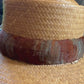 24" Brown and blue/gray goose coquille "fade" humu papale (feather hatband)