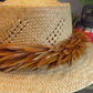 22" Red Rooster Hackle lei kamoe