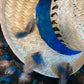 Blue Peacock and Yellow Pheasant Crown Humu Papale (feather hat band)